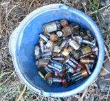 bucket of batteries